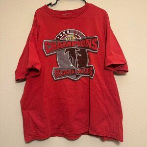 Vintage 1998 Atlanta Falcons NFC Champions Red Tee  Size: XXLarge